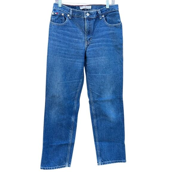 Vintage Tommy Hilfiger Blue Straight Jeans high waisted 8 y2k 2000s - Picture 4 of 8
